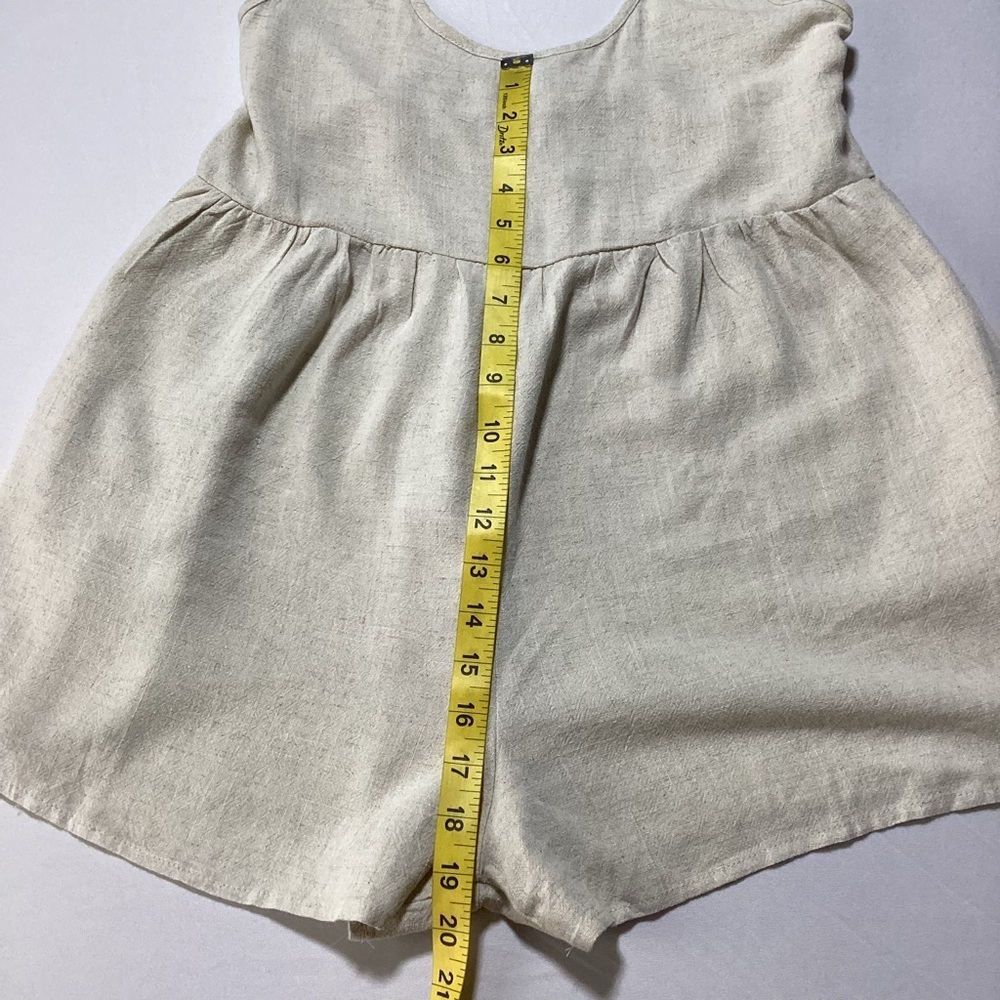 Princess Polly Beige Viscose/Linen Halter Romper - Picture 10 of 12
